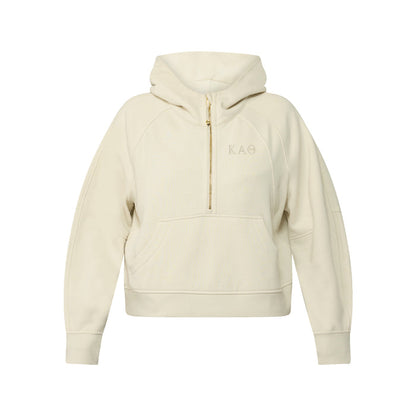 LIMITED EDITION Kappa Alpha Theta lululemon Scuba Oversized Half-Zip Hoodie - Ivory & Gold
