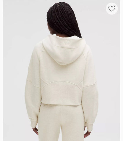 LIMITED EDITION lululemon Scuba Oversized Half-Zip Hoodie - Light Ivory / Gold