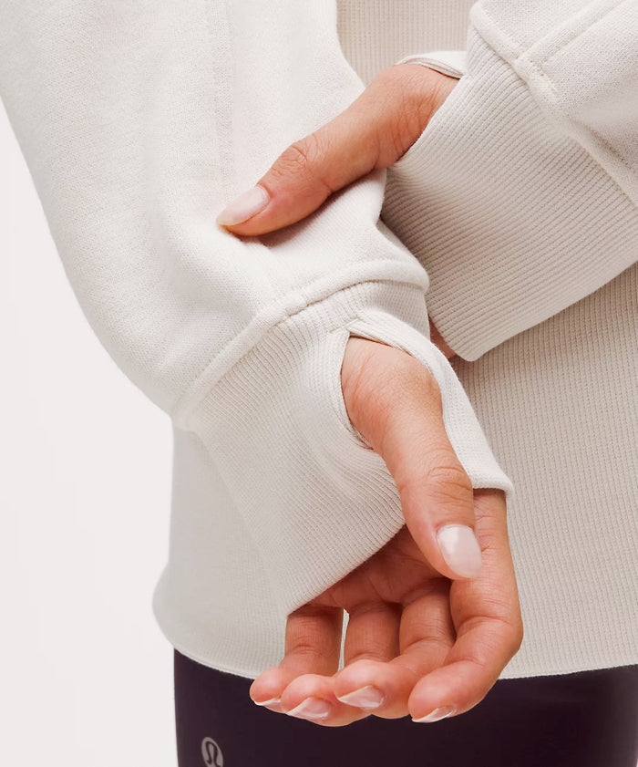 LIMITED EDITION Phi Mu lululemon Scuba Oversized Half-Zip Hoodie - Ivory & Gold