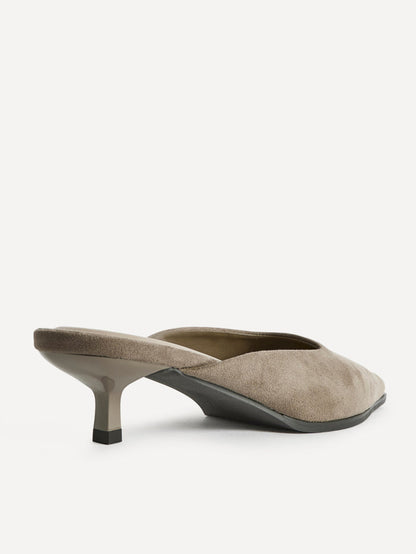 Marissa Taupe Mule Heels