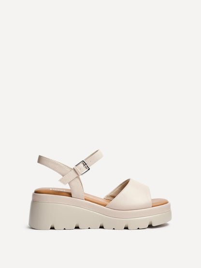 Nyla Nude Platform Cleated Sandals