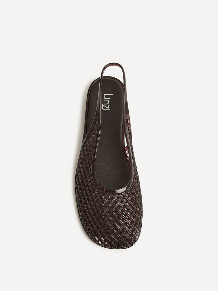 Oceana Brown Jelly Sling Back Sandals