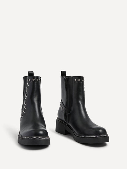 Optic Black Diamante Chelsea Boots