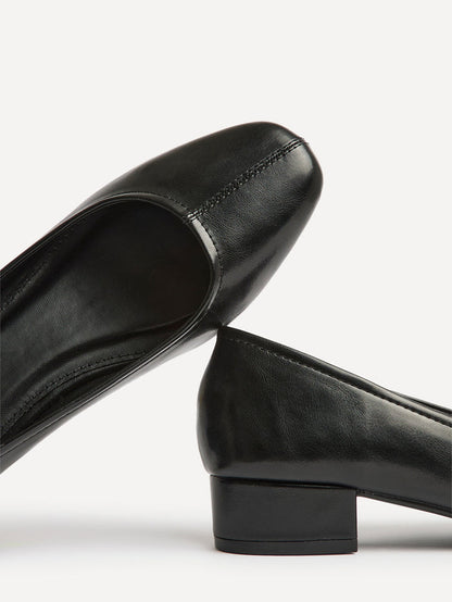 Origin Black Low Block Court Heels