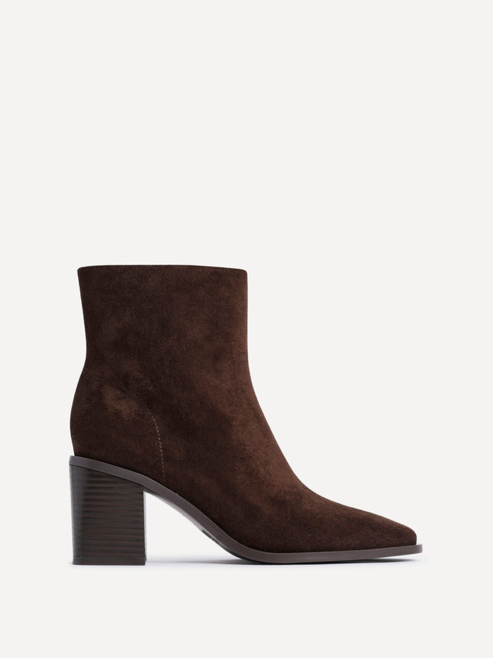 Orlando Brown Block Heeled Ankle Boots