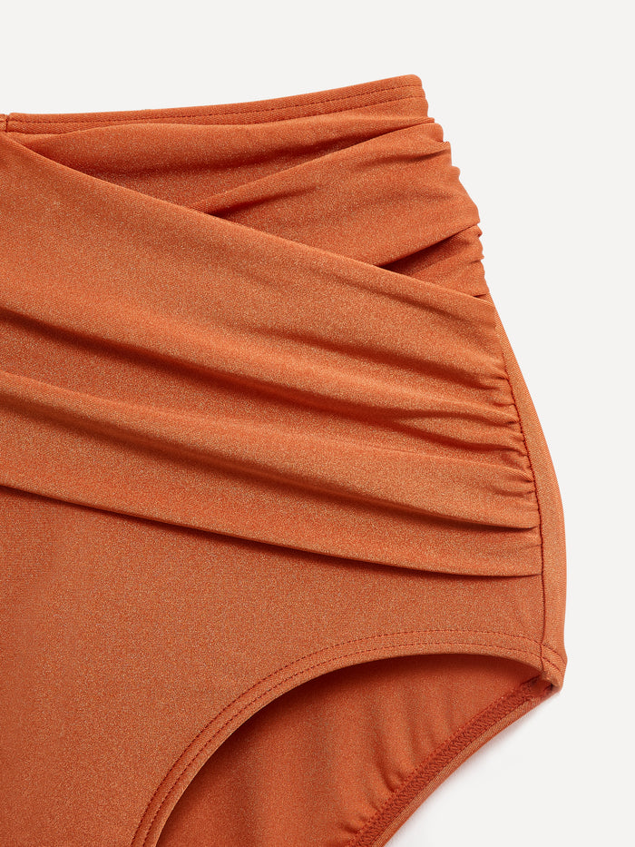 Palma Rust Bandeau High Waisted Bikini
