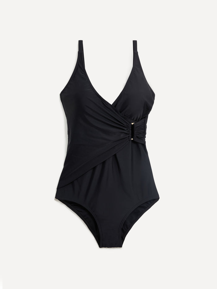 Paloma Linzi Swim Black Wrap Swimsuit