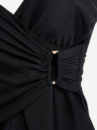 Paloma Linzi Swim Black Wrap Swimsuit