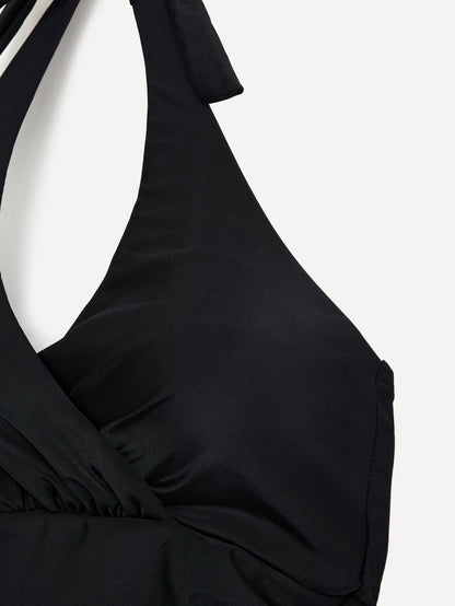 Paros Black Halterneck Swimsuit