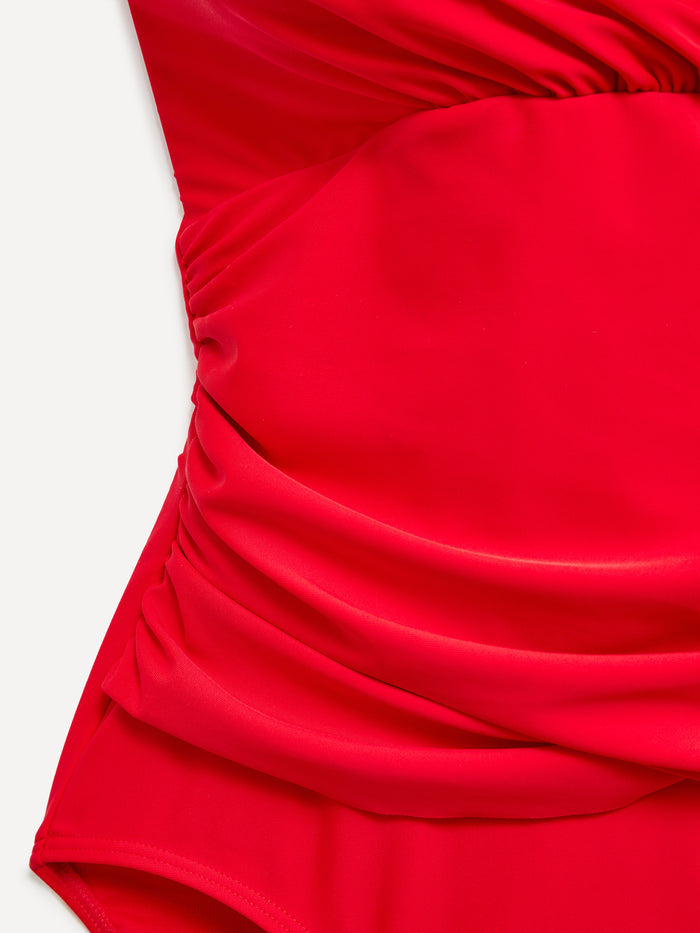 Paros Red Halterneck Swimsuit