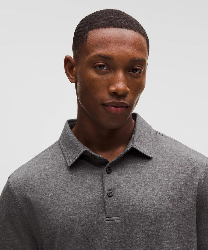 Phi Delta Theta lululemon Evolution Short-Sleeve Polo - Heathered Black