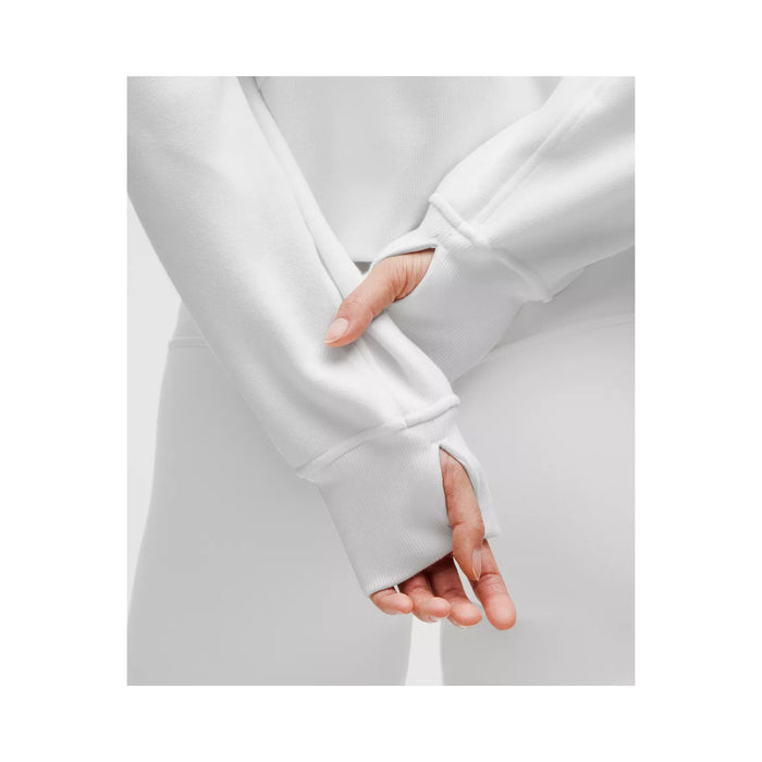 Phi Mu lululemon Scuba Oversized FUNNEL-Neck Half Zip - White