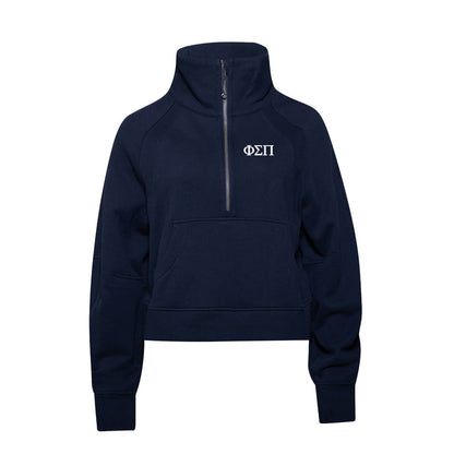 Phi Sigma Pi lululemon Scuba Oversized Funnel-Neck Half Zip - True Navy