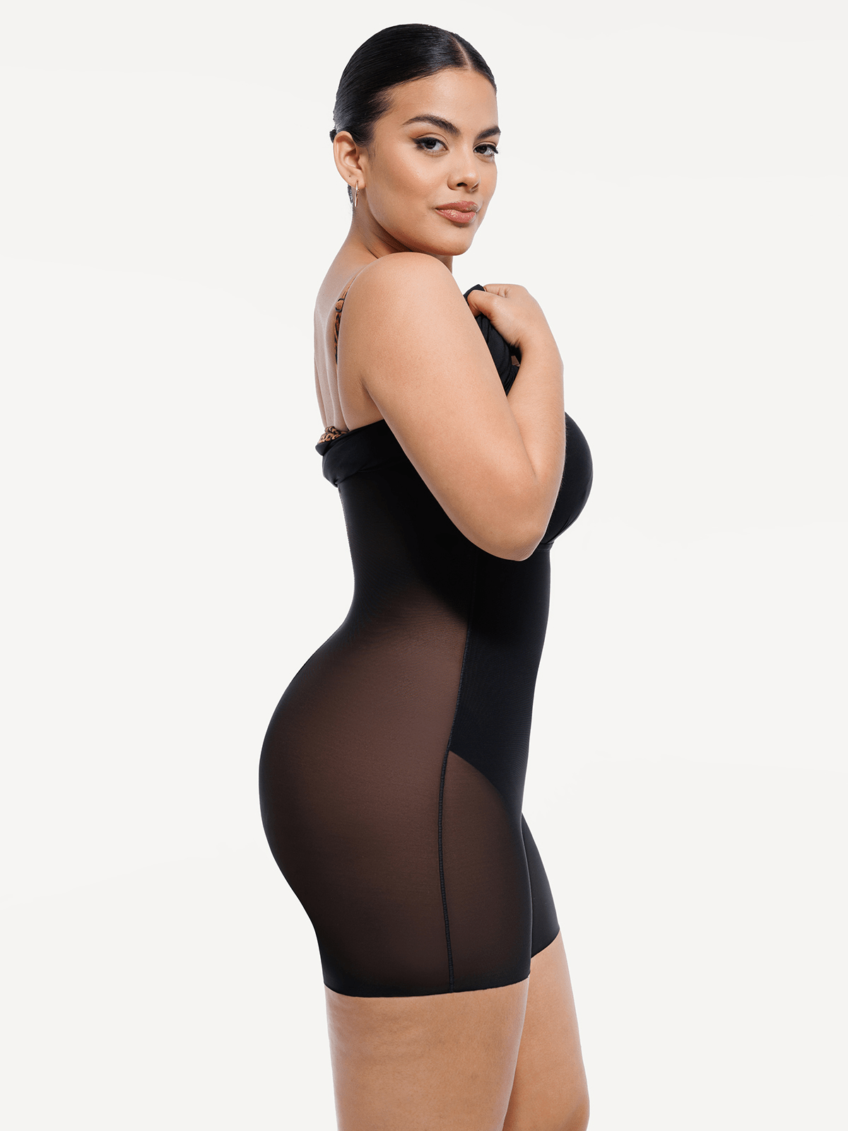 Shapewear Mesh Tummy Control Adjustable Strap Slip Dress