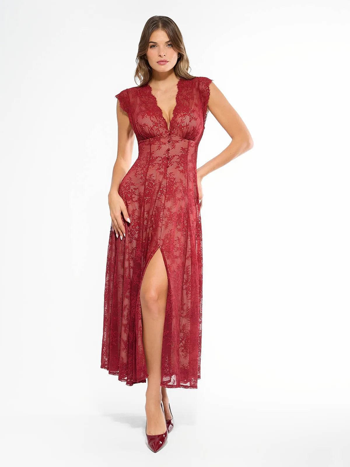 Shapewear Lace Fantasy Mini & Maxi Sculpting Dress Set