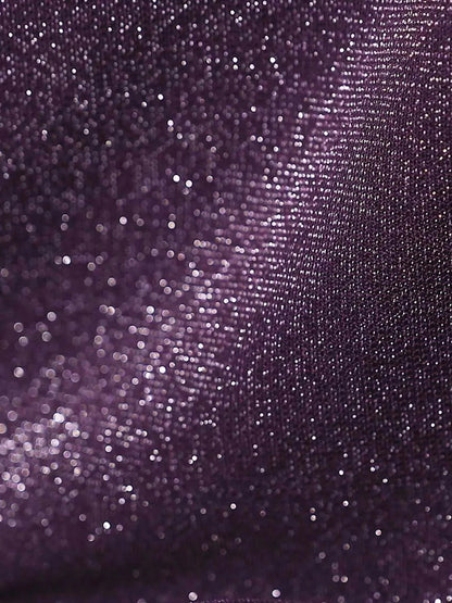 Shapewear Metallic Knit Long Sleeve Slim Mermaid Maxi Dress