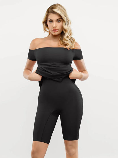 Shapewear Off-Shoulder Tummy Control Smoothing Maxi Dress