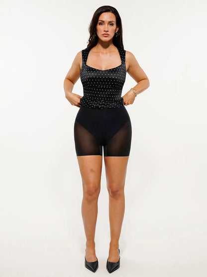 Shapewear Sweetheart Neckline Fit & Flare Mini Dress