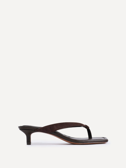 Potential Brown Toe Post Kitten Heels