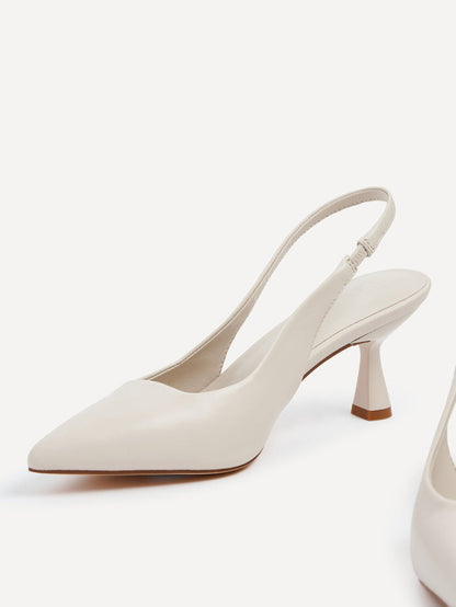 Presley Nude Faux Leather Court Heels