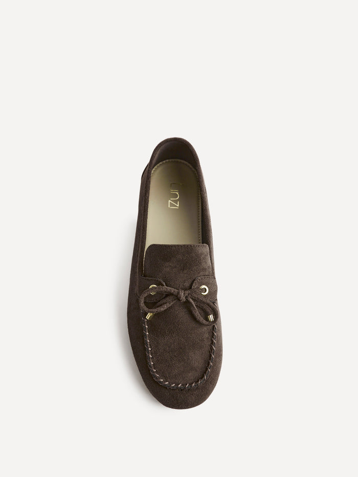 Relevant Brown Faux Suede Loafers
