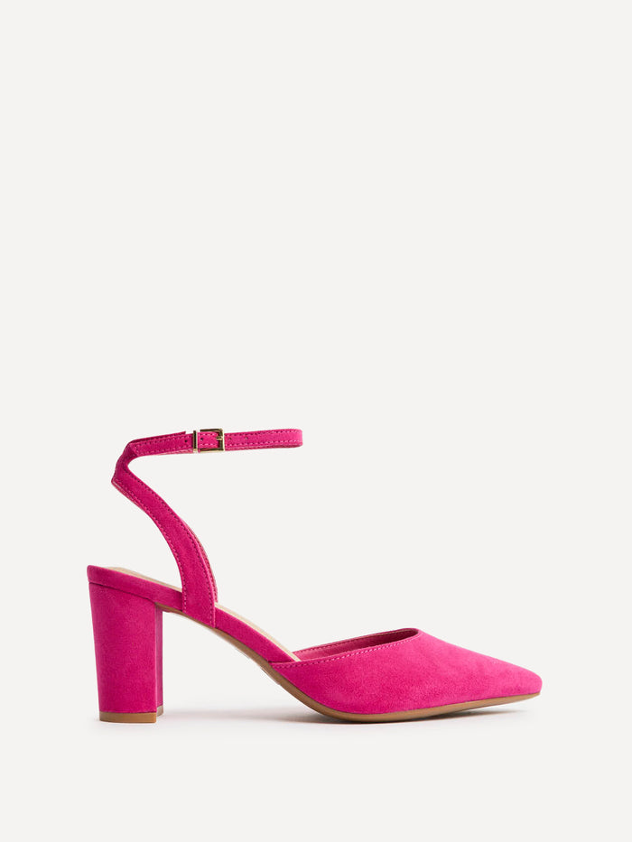 Rendall Fuchsia Faux Suede Court Heels