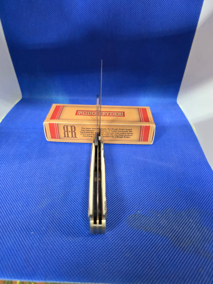 Rough Ryder Trapper Burnt Natural Bone Diamond Back Custom RR22034W - DB