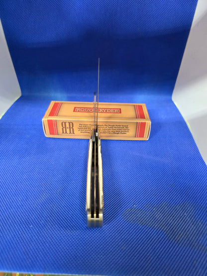 Rough Ryder Trapper Burnt Natural Bone Diamond Back Custom RR22034W - DB