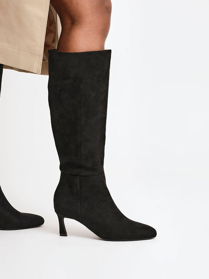 Rush Black Long Stiletto Boots