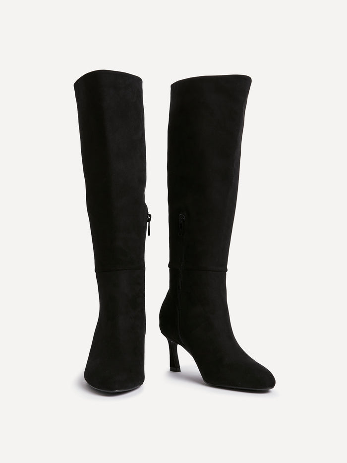 Rush Black Long Stiletto Boots