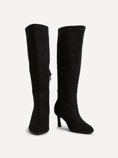 Rush Black Long Stiletto Boots