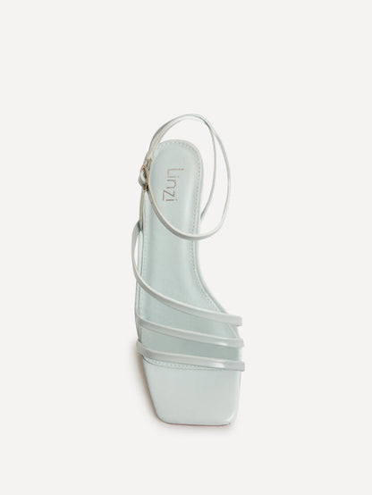 Scarlett Pale Blue Faux Leather Strappy Heels