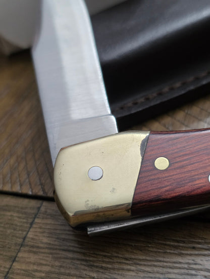 Schrade + USA LB7 Wooden Lockback Folding Hunter