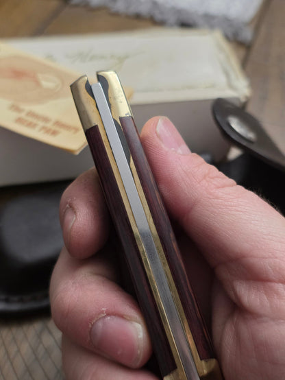 Schrade + USA LB7 Wooden Lockback Folding Hunter