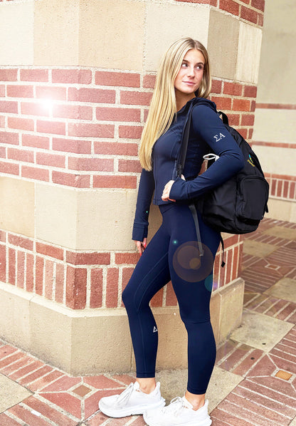 Sigma Alpha lululemon Define Cropped Hooded Jacket Nulu - NAVY