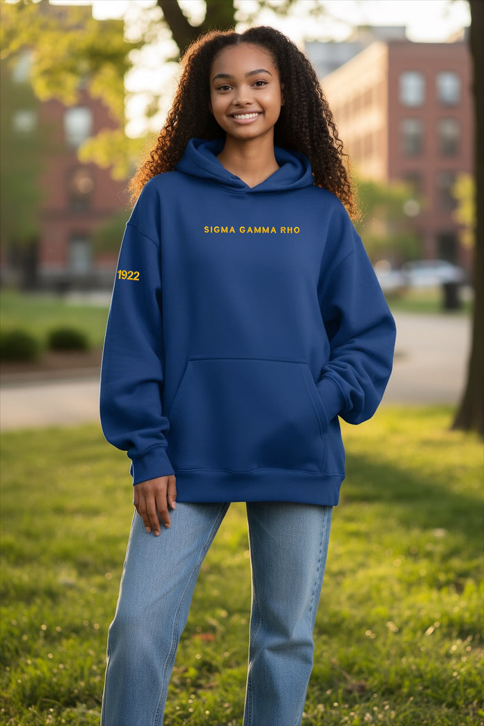 Sigma Gamma Rho Hooded Sweatshirt - Wordmark & Year