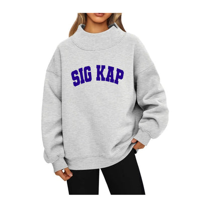 Sigma Kappa Mock Neck Sweatshirt - SIG KAP