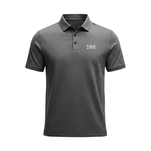 Sigma Phi Epsilon lululemon Evolution Short-Sleeve Polo - Heathered Black