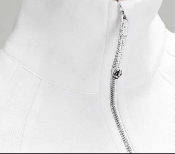 Sigma Sigma Sigma lululemon Scuba Oversized FUNNEL-Neck Half Zip - White