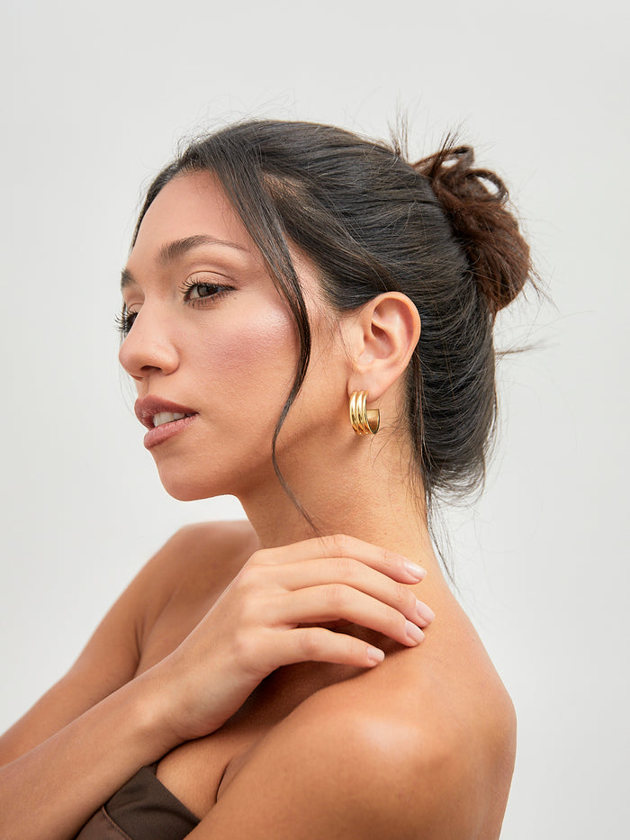 Spirit Gold Large Hoop Earrings