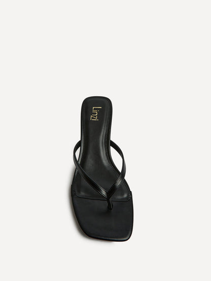 Stassie Black Mule Heels