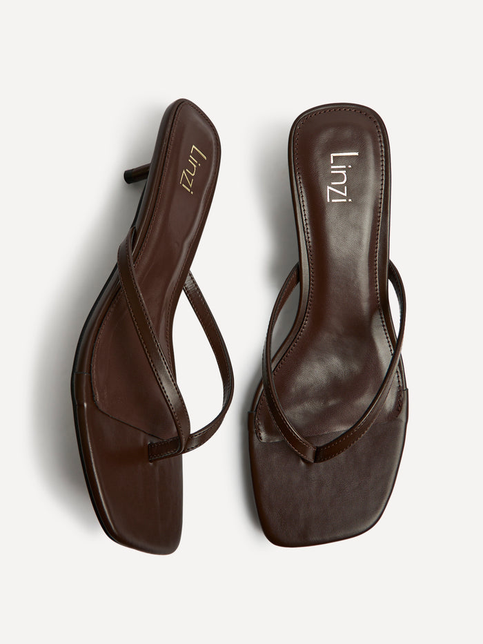 Stassie Brown Mule Heels