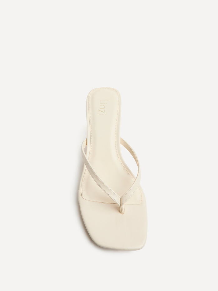 Stassie Ivory Mule Heels