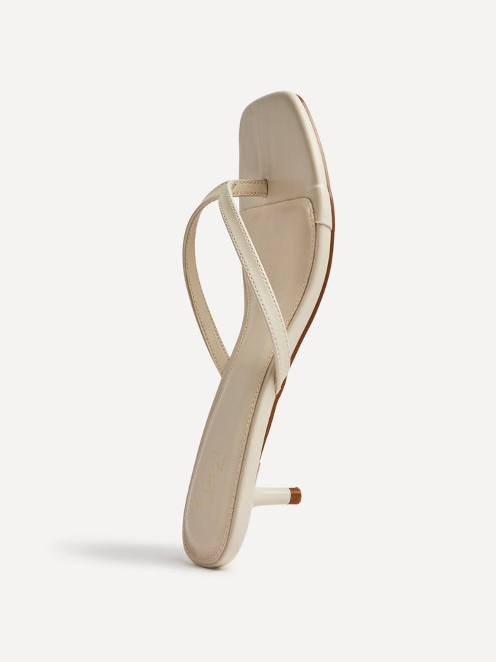 Stassie Ivory Mule Heels