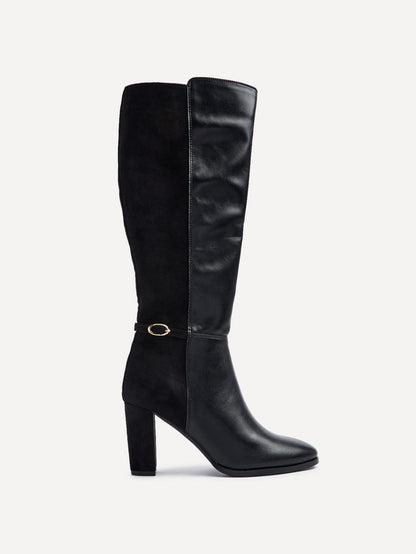 Symone Black Block Heeled Boots