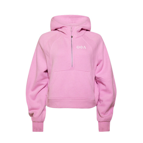 Theta Phi Alpha lululemon Scuba Oversized Half-Zip Hoodie - Pink Frosting