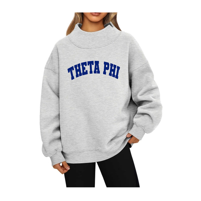Theta Phi Alpha Mock Neck Sweatshirt - THETA PHI