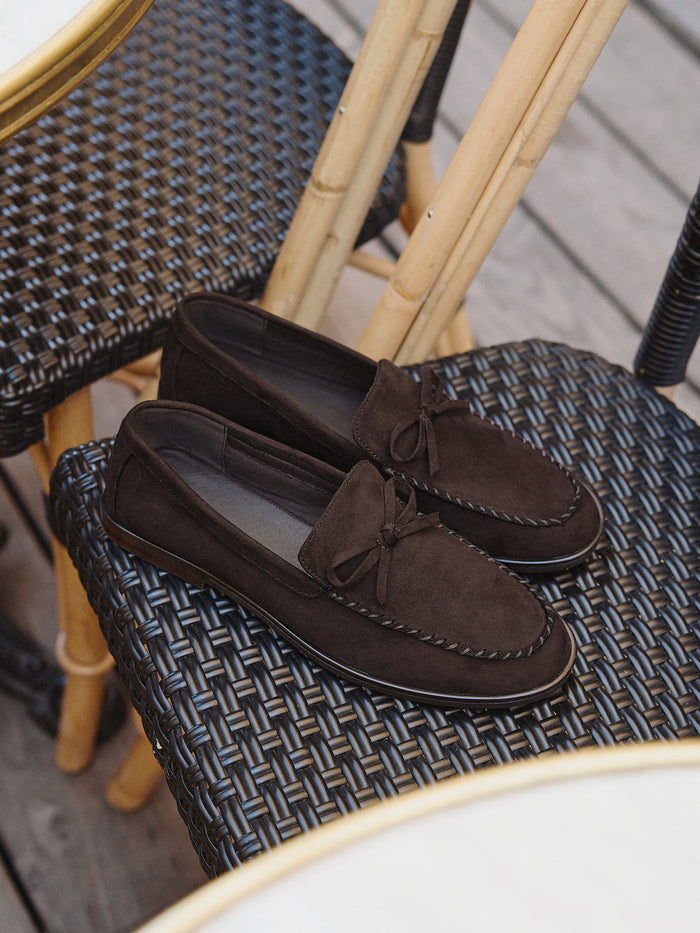 Truly Brown Faux Suede Loafers