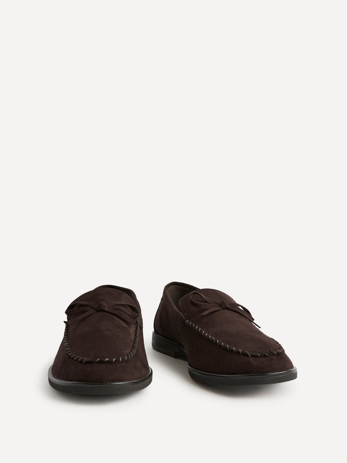 Truly Brown Faux Suede Loafers