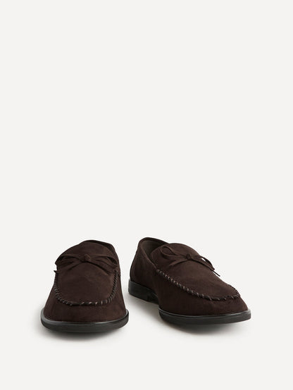 Truly Brown Faux Suede Loafers
